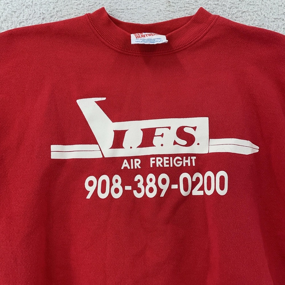 Vintage IFS Air Freight Sweatshirt Mens Small/Medium Cargo Plane Made in USA 90s